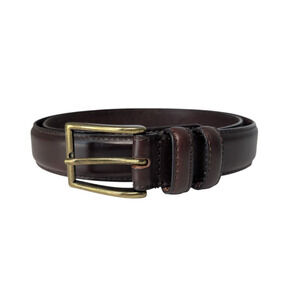 Belts.com Dark Brown HJ-10 Italian Oil Tanned Cowhide Belt Size 38 Buckle Dress